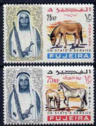 Fujeira 1967 Horse 75np & Ass 75np opt'd On States Service, unmounted mint