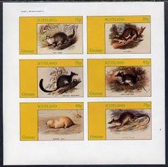 Grunay 1982 Rodents imperf set of 6 values (15p to 75p) unmounted mint