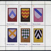 Bernera 1982 Heraldry #2 (Chevron, Saltire, Bend, etc) perf set of 6 values (15p to 75p) unmounted mint