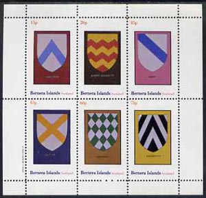 Bernera 1982 Heraldry #2 (Chevron, Saltire, Bend, etc) perf set of 6 values (15p to 75p) unmounted mint