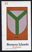 Bernera 1982 Heraldry #2 (Pall) imperf,souvenir sheet (£1 value) unmounted mint