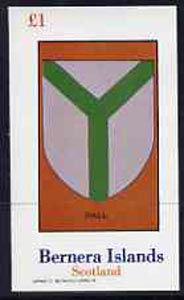 Bernera 1982 Heraldry #2 (Pall) imperf,souvenir sheet (£1 value) unmounted mint