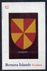 Bernera 1982 Heraldry #2 (Gyronny) imperf,deluxe sheet (£2 value) unmounted mint