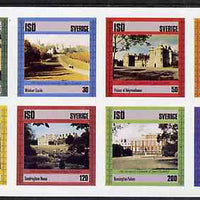 Iso - Sweden 1978 25th Anniversary of Coronation imperf set of 8 values (Royal Castles & Palaces) unmounted mint