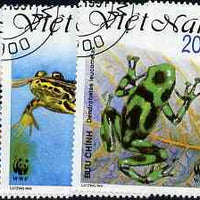 Vietnam 1991 WWF - Frogs set of 6 values (1 x 3000D value) very fine cto used, Mi 2344-49*