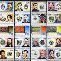 Cuba 1988 Latin American History (3rd Series - Arms) set of 20 unmounted mint, SG 3371-90