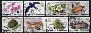 North Korea 1992 World Environment Day complete set of 8 values very fine cto used, SG N3200-07*