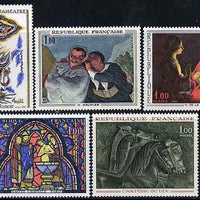 France 1966 French Art - set of 5 unmounted mint SG 1710-14