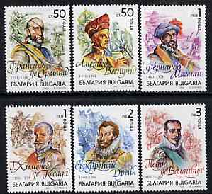 Bulgaria 1992 Explorers complete set of 6 unmounted mint, SG 3839-34, Mi 3974-79*