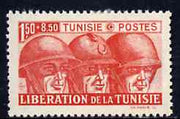 Tunisia 1943 Tunisian Liberation 1f50 + 8f50 (Allied Soldiers) unmounted mint SG 233*