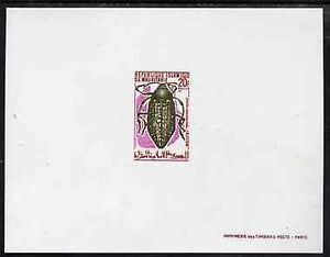 Mauritania 1970 Insects 20f (Julodis aequinoctialis) deluxe sheet in full issued colours, as SG 353