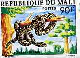 Mali 1976 Python 90f imperf from limited printing (ex Reptiles set) unmounted mint as SG 528