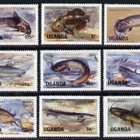 Uganda 1985 Fish set of 9 values only, unmounted mint SG 457-60, 462-63 & 465-67