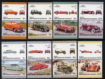 St Vincent - Bequia 1987 Cars #7 (Leaders of the World) set of 16 unmounted mint