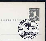 Postmark - West Berlin 1966 postcard with special cancellation for Fourteenth International Red Cross Youth Meeting illustrated with 4 Red Cross Flags