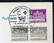 Postmark - West Berlin 1967 postcard with special cancellation for Fifteenth International Meeting of Young Red Cross Workers illustrated with Cross, Crescent & Lion emblems