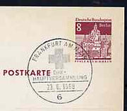 Postmark - West Berlin 1968 8pfg postal stationery card with special cancellation for German Red Cross Congress illustrated with Red Cross emblem