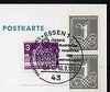 Postmark - West Germany 1967 postcard with special cancellation for 7th International Exchange Day illustrated with Golden Madonna from Essen Cathedral