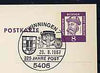 Postmark - West Berlin 1967 8pfg postal stationery card with special cancellation for 350 Years of the Post in Winningen illustrated with Mailcoach & Towns Arms