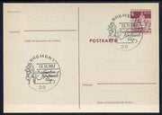 Postmark - West Berlin 1967 8pfg postal stationery card with special Bremen cancellation for Stamp Exchange Day illustrated with Mounted Postillion blowing Posthorn