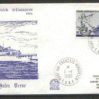 French Southern & Antarctic Territories 1988 Jules Verne (Survey Ship) on illustrated cover with first day cancel, SG 238