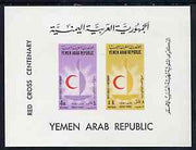 Yemen - Republic 1963 Red Cross Centenary imperf m/sheet unmounted mint, SG MS 239a, Mi BL 18