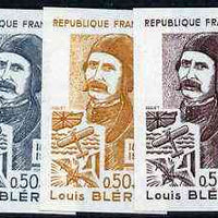 France 1972 Red Cross Fund - Louis Bleriot unmounted mint IMPERF colour trial proof (several colour combinations available but price is for ONE) as SG 1953