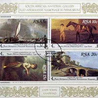 South Africa 1980 Paintings from National Gallery m/sheet very fine used with special cancellation, SG MS 485