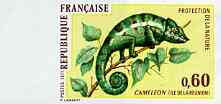 France 1971 Chameleon 60c imperf from limited printing Yv 1692 unmounted mint, SG 1936var