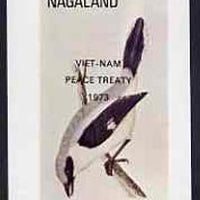 Nagaland 1973 Grey Shrike imperf souvenir sheet (2ch value) opt'd Viet-Nam Peace Treaty 1973, unmounted mint