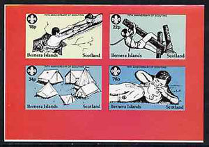 Bernera 1982 75th Anniversary of Scouting imperf set of 4 unmounted mint