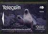 Telephone Card - New Zealand $20 phone card showing Hooker's Sea Lion (WWF series)