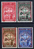 Albania 1945 Red Cross surcharged set of 4 unmounted mint, SG 425-28, Mi 375-378