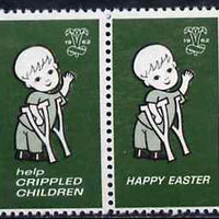 Cinderella - Canada 1962 Help Crippled Children Easter Seals, fine unmounted mint se-tenant pair