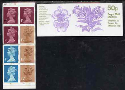 Great Britain 1984-85 Orchids #1 (Dendrobium nobile) 50p folded booklet complete with cyl number, SG FB27