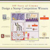 Cinderella - 100 Years of Cinema Design A Stamp Competition perf sheetlet produced by House of Questa