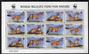 Bhutan 1997 WWF Endangered Animals (Dhole) unmounted mint sheetlet containing 12 values (3 sets)