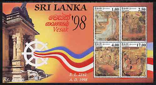 Sri Lanka 1998 Vesak Festival perf m/sheet unmounted mint