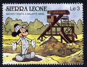 Sierra Leone 1980 Mickey Mouse at Bauxite Mine 3L from Walt Disney 'Scenes' set unmounted mint, SG 1428