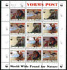 Estonia (Vorms) 1998 WWF - Wild Animals perf sheetlet containing complete set of 12 (3 sets of 4) unmounted mint