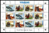 Chuvashia Republic 1998 WWF - Wild Animals perf sheetlet containing complete set of 12 (3 sets of 4) unmounted mint