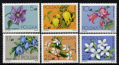 Poland 1984 Clematis set of 6 unmounted mint (SG 2921-26)