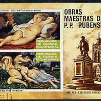 Equatorial Guinea 1973 Nude Paintings by Rubens imperf m/sheet very fine cto used, Mi BL 79