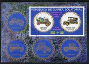 Equatorial Guinea 1976 Veteran Cars imperf m/sheet (Ceirano & Horch) very fine cto used, Mi BL 229