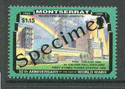 Montserrat 1995 Atomic Power Station $1.15 (from 50th Anniversary of end of World War II set) overprinted SPECIMEN unmounted mint, as SG 970s