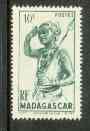 Madagascar 1946 Native with Spear 10c green (slightly disturbed gum) SG 296*