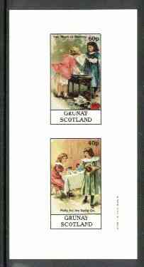 Grunay 1982 Children's Stories #01 (Wash on Monday & Polly Put the Kettle On) imperf set of 2 values unmounted mint