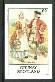 Grunay 1982 Children's Stories #01 (Pretty Maid) imperf deluxe sheet (£2 value) unmounted mint