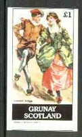 Grunay 1982 Children's Stories #02 (London Bridge) imperf souvenir sheet (£1 value) unmounted mint