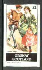 Grunay 1982 Children's Stories #02 (London Bridge) imperf souvenir sheet (£1 value) unmounted mint